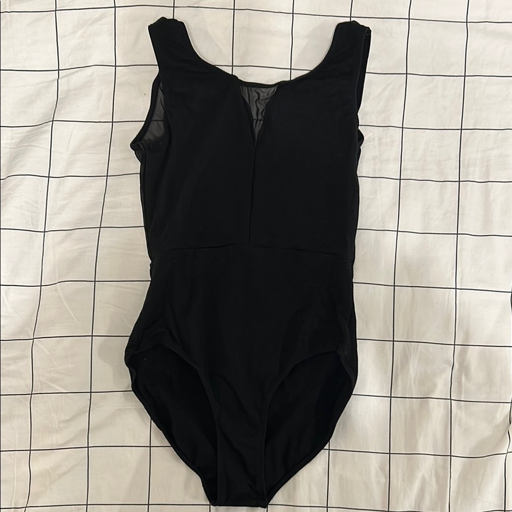 balera Black Scoop Neck Dance Bodysuit